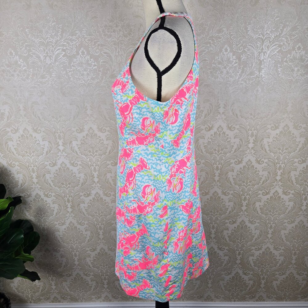 Lilly Pulitzer Size 8 Pearl Shift Dress in Resort White Pop Up Lobstah Roll NWT - Picture 5 of 14